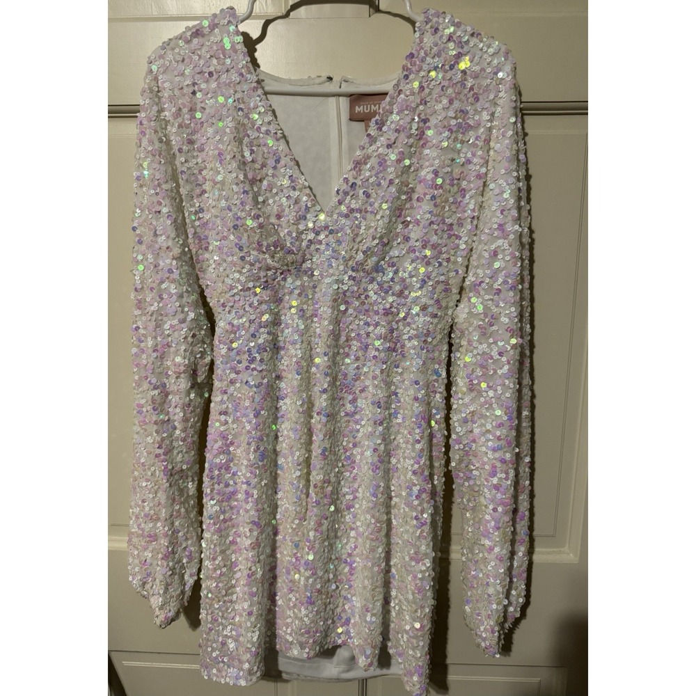 Show Me Your MuMu Iridescent Sequin Mini Dress